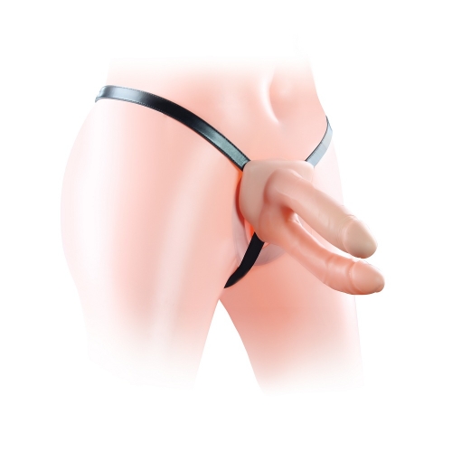 Страпон порожнистий (фаллопротез) для подвійного проникнення Unisex Hollow Double Penetrator