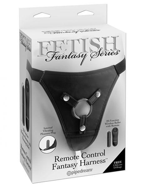 Труси для страпона з вібро Fetish Fantasy REMOTE CONTROL FANTASY HARNESS BLACK - Зображення 3