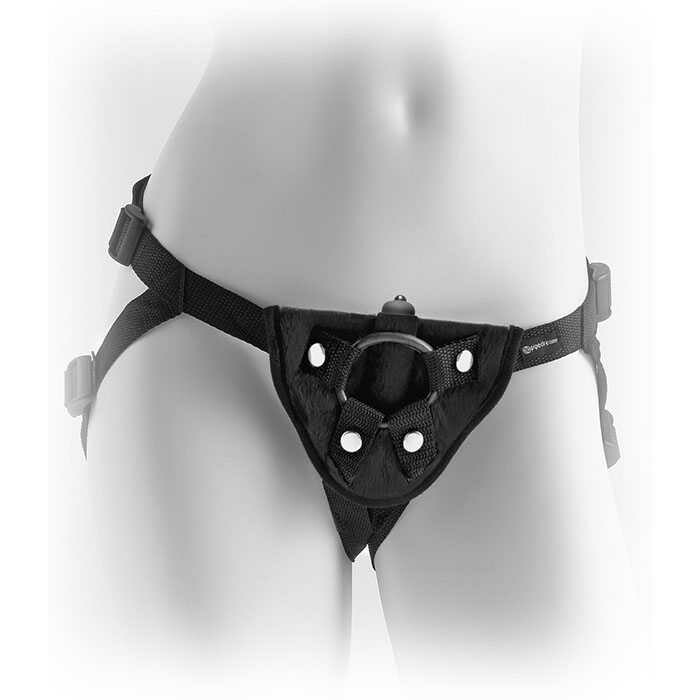 Труси для страпона VIBRATING PLUSH HARNESS