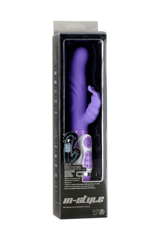 Вібратор комп'ютерний INSTYLE DUO VIBRATOR 5.5 INCH PURPLE - Зображення 1