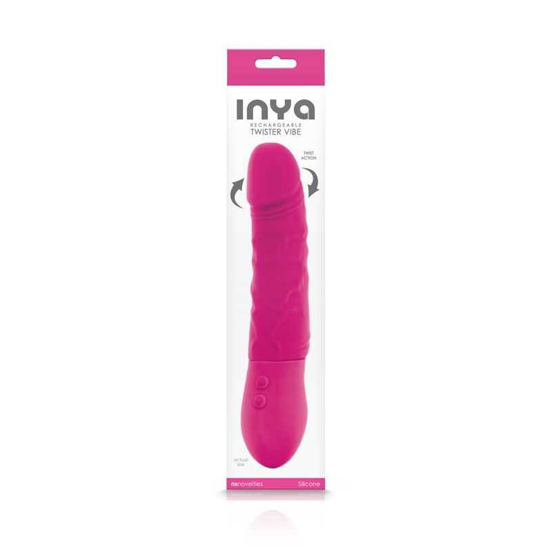 Вібратор з ротацією Inya Twister Pink рожевий, 22.9 см х 4.3 см - Зображення 1