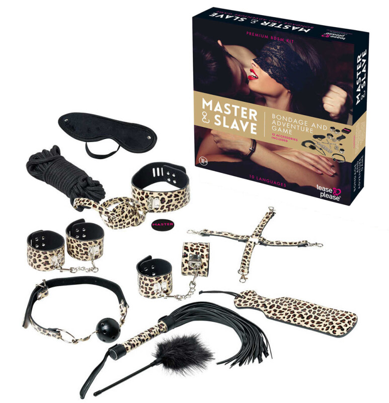 БДСМ набір із завданнями Master &amp; Slave BDSM Kit, леопард
