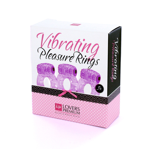 Ерекційне кільце фіолетове з вібрацією 1 шт Pleasure Rings - Изображение 2