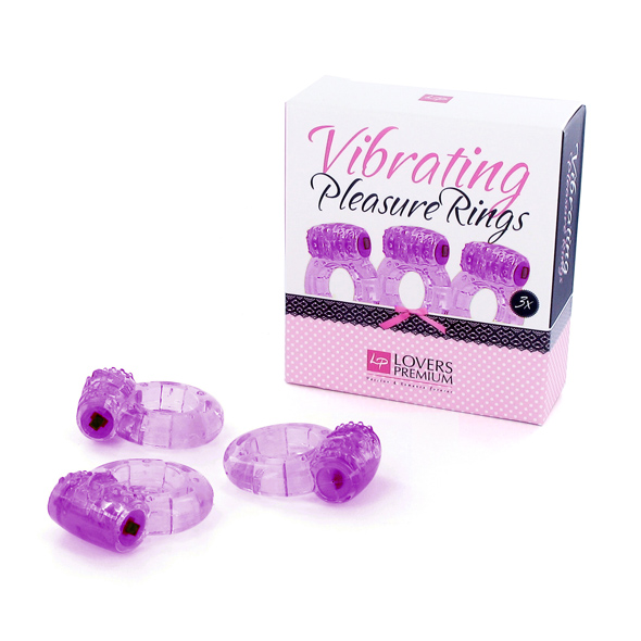 Ерекційне кільце фіолетове з вібрацією 1 шт Pleasure Rings