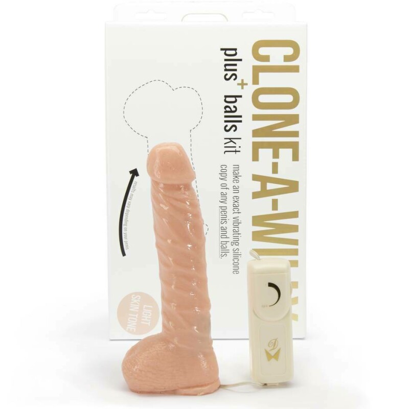Набір скульптора + пульт і з мошонкою Clone A Willy Plus Balls Vibrating Silicone Kit Flesh
