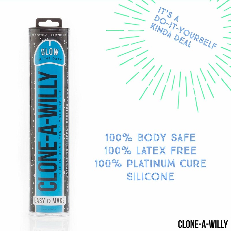 Набор скульптора светится в темноте Clone-A-Willy Hot Blue Glow in the Dark - Зображення 5