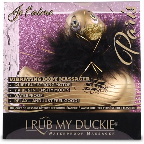 Вібратор качечка I Rub My Duckie, золото - Зображення 1