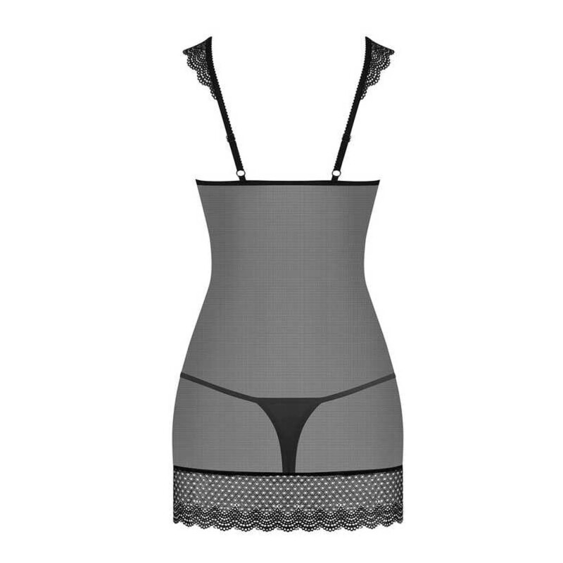 Сексуальна чорна сорочка з мереживним намистом L / XL - Изображение 8