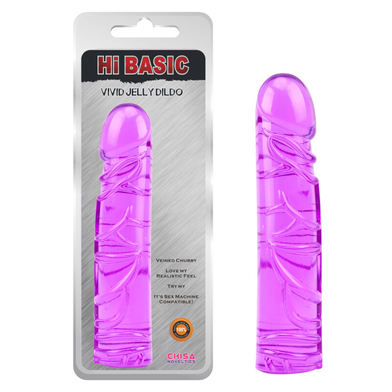 Фалоімітатор Сhisa Vivid Jelly Dildo, гель, фіолетовий, 19 см х 5 см - Зображення 1