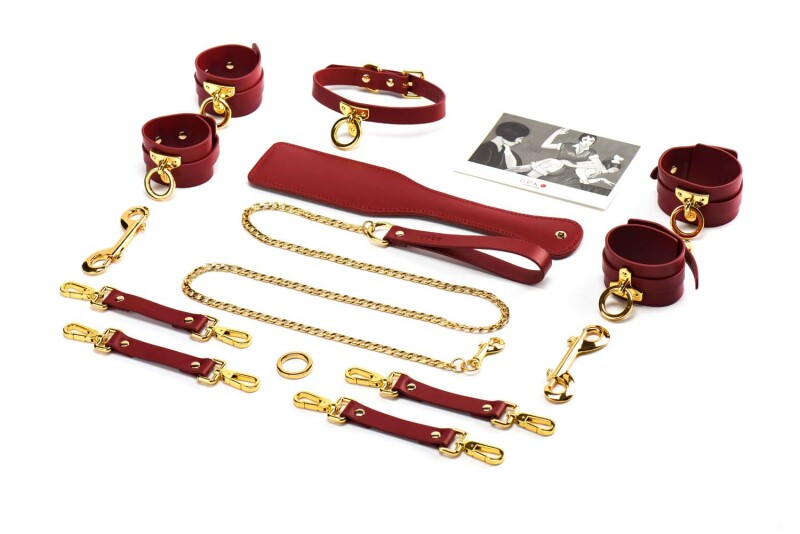 Валіза ваших таємних бажань UPKO Kinky Tools Set італійська шкіра, червоний - Зображення 1