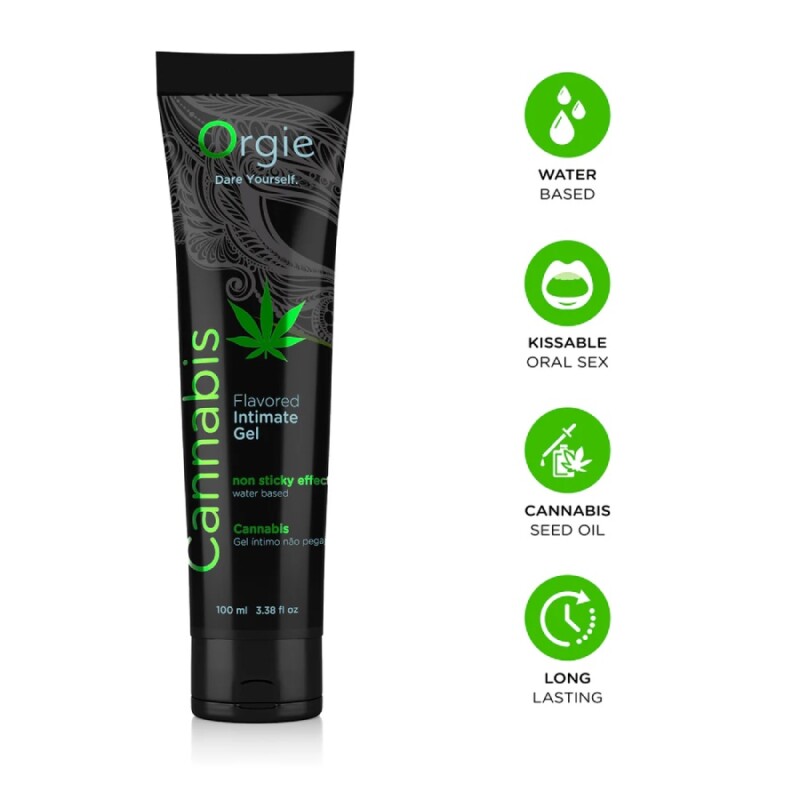 Їстівний лубрикант Orgie Lube Tube зі смаком канабісу, 100 мл