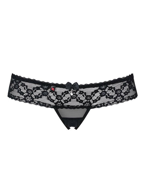 Сексі стрінги з інтимним доступом, чорні мереживніl / XL - Зображення 7