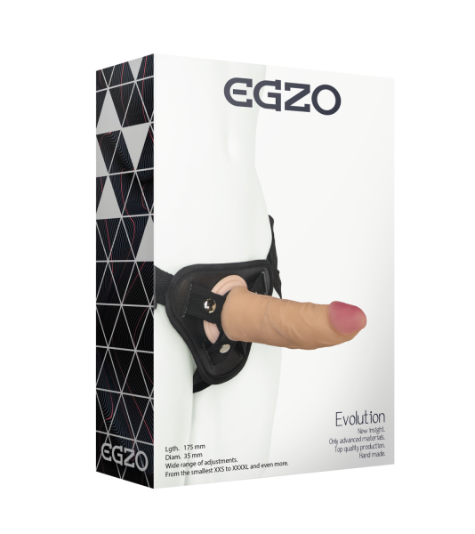Страпон жіночий Egzo Еvolution, 19 см діаметр-4,5 см - Зображення 1