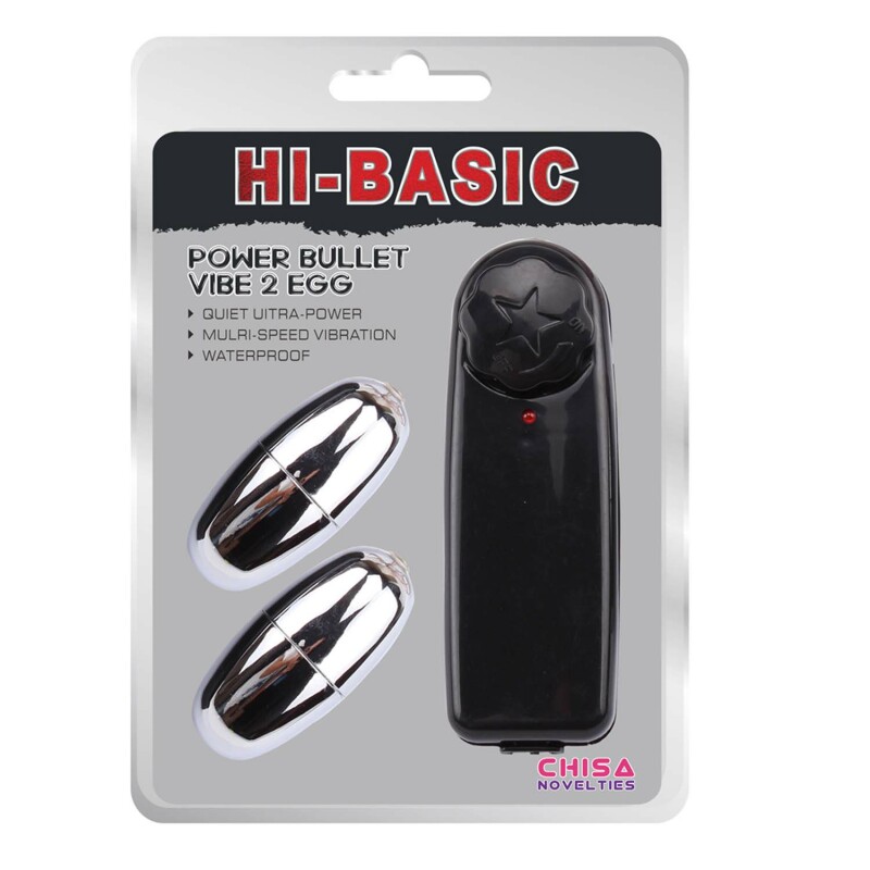 Вібропулі на пульті керування Chisa Hi-Basic, срібні, 5.5 х 2.5 см
