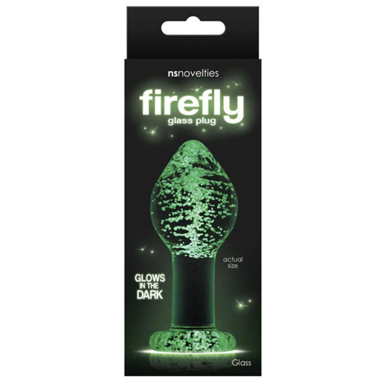 Анальна пробка прозора скло FIREFLY GLASS PLUG large CLEAR - Изображение 1