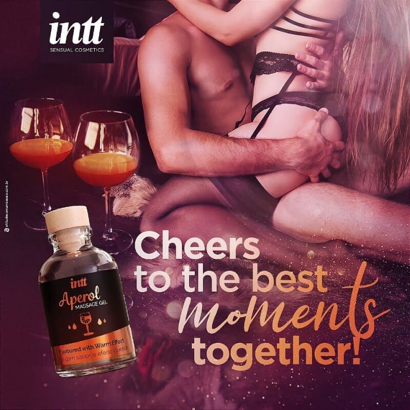 Масажний гель Intt Aperol, 30 мл, з розігрівом, зі смаком аперолю - Зображення 5
