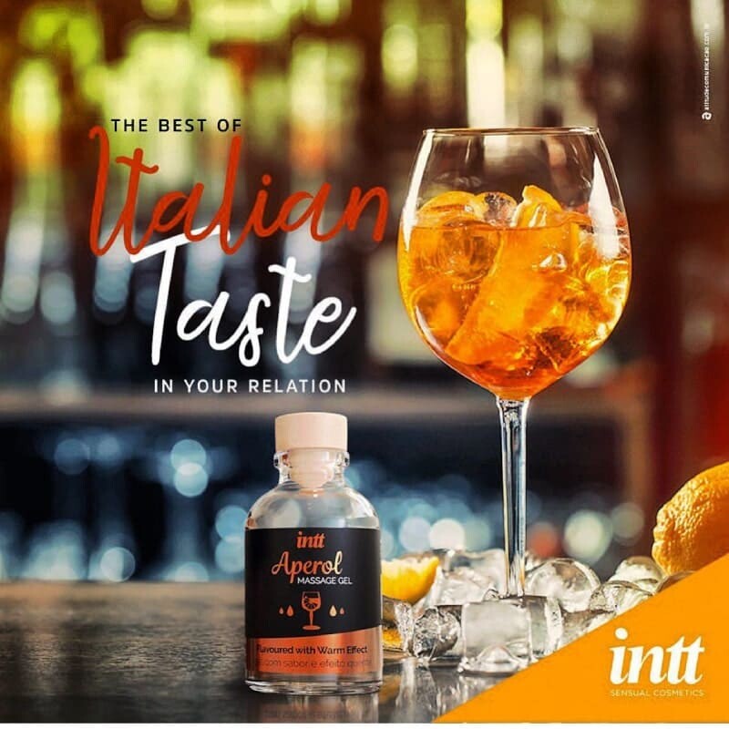 Масажний гель Intt Aperol, 30 мл, з розігрівом, зі смаком аперолю - Зображення 4