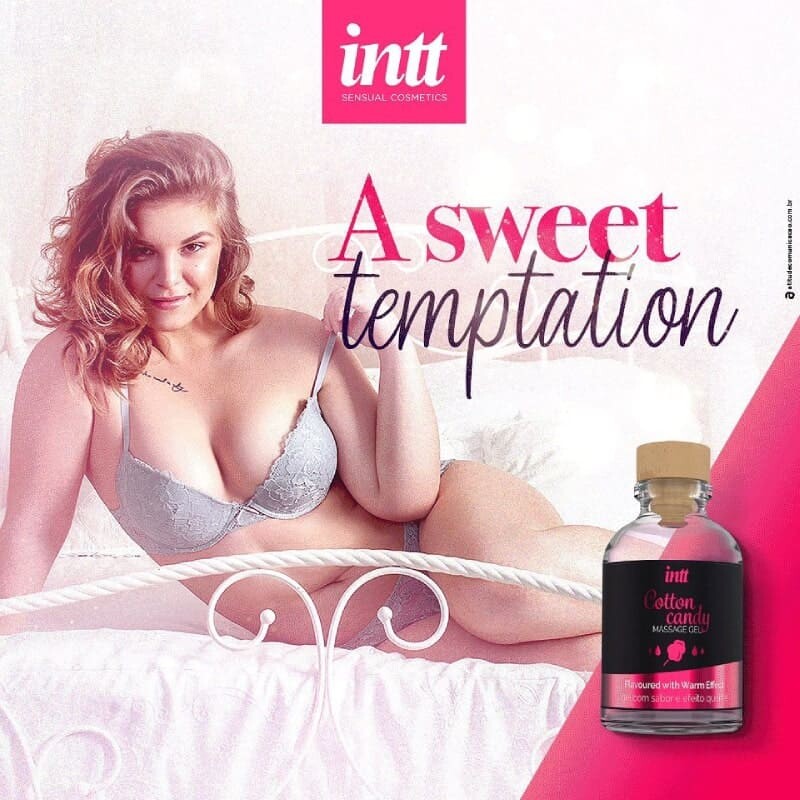 Масажний гель Intt Cotton Candy, 30 мл, з розігрівом для поцілунків зі смаком солодка вата - Изображение 6