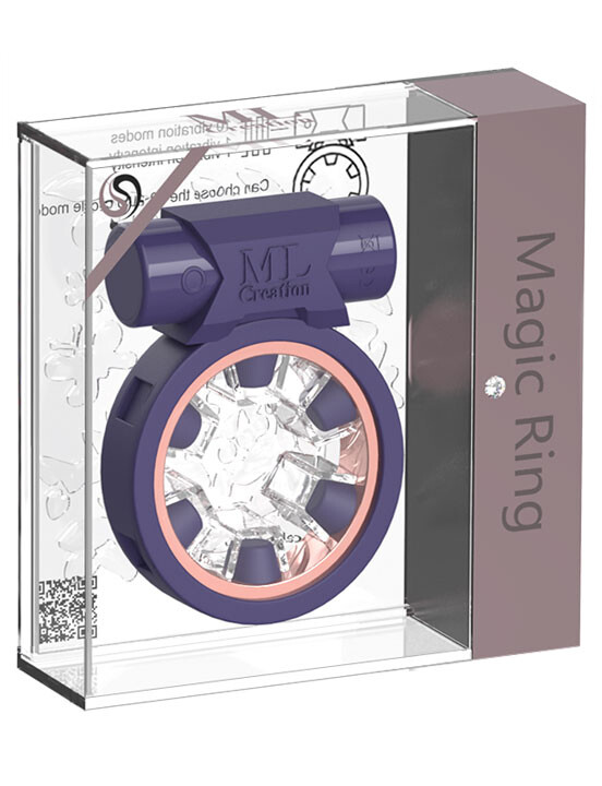 Ерекційне кільце з віброкулею Magic Ring ML Creation( My Love), сіре - Изображение 4