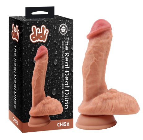 Фалоімітатор Chisa Didi The Real Deal Dildo з мошонкою на присосці, 18 см х 3.8 см
