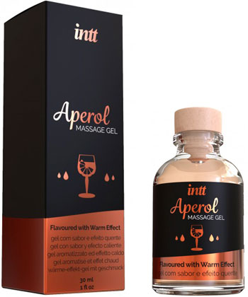 Масажний гель Intt Aperol, 30 мл, з розігрівом, зі смаком аперолю - Зображення 1