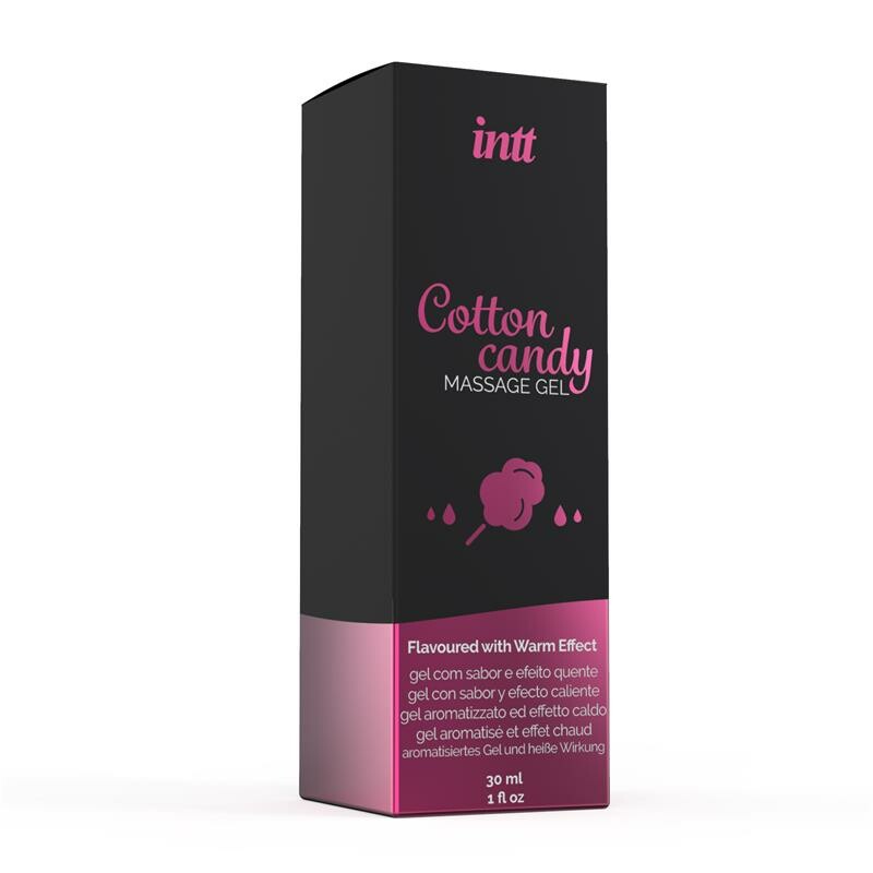 Масажний гель Intt Cotton Candy, 30 мл, з розігрівом для поцілунків зі смаком солодка вата - Изображение 2