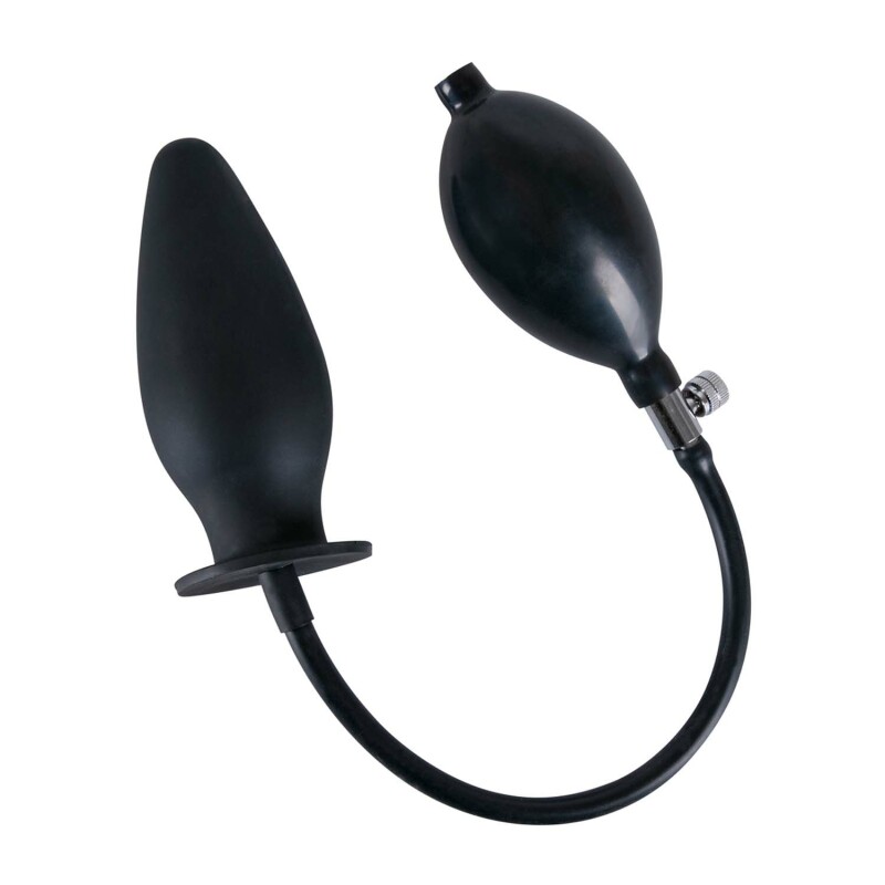 Пробка з накачуванням True Black Anal Plug