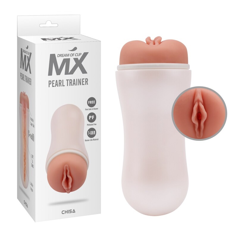 Мастурбатор вагина Chisa Dream Cup MX Pearl Trainer в белой колбе, бежевий