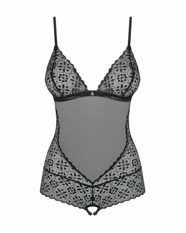 Сексуальне боді з відкритою спиною, мереживний Shibu S / M - Изображение 6