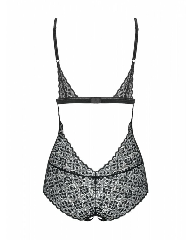 Сексуальне боді з відкритою спиною, мереживний Shibu S / M - Изображение 7