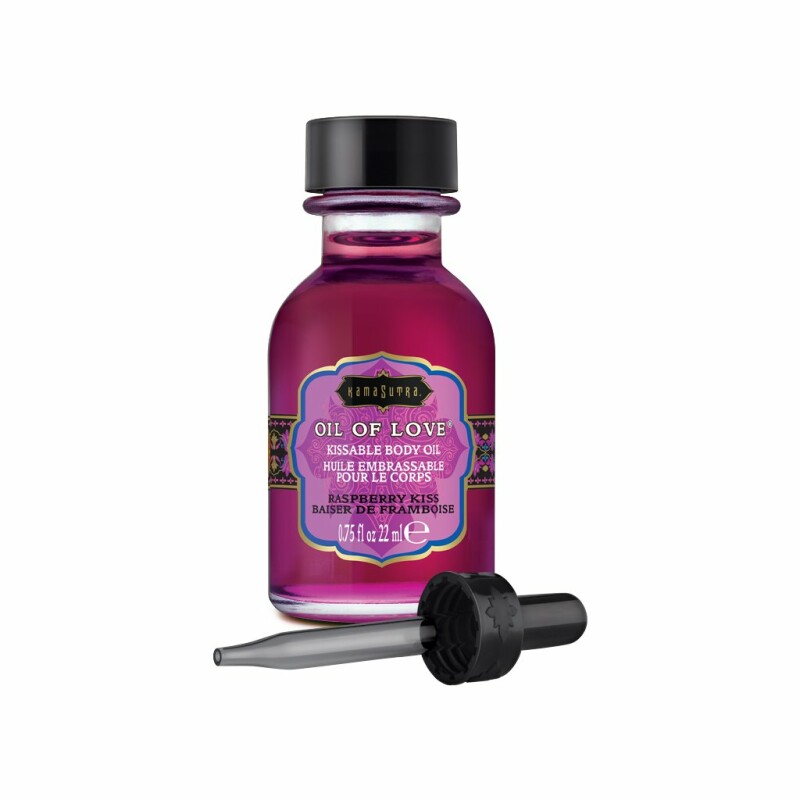 Масло для поцілунків їстівне з розігрівом Kama Sutra Raspberry Kiss 22 ML - Изображение 2