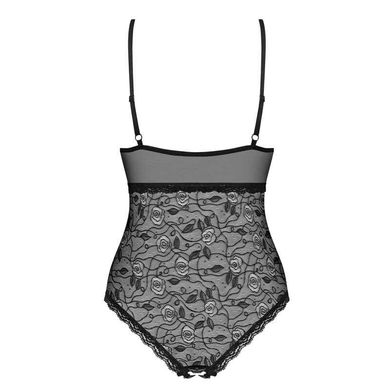 Сексуальне боді напівпрозоре з малюнком Crotchless Teddy L / XL - Изображение 6