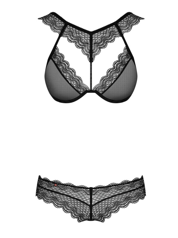 Комплект еротичний чорний з мереживом L / XL - Зображення 4