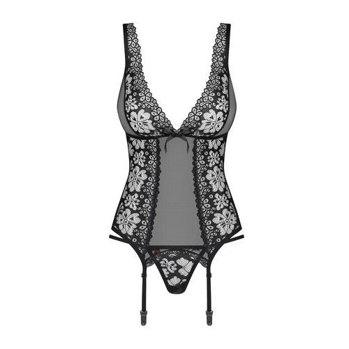 Сексуальний корсет з мережива з малюнком corset & thong L / XL - Изображение 7
