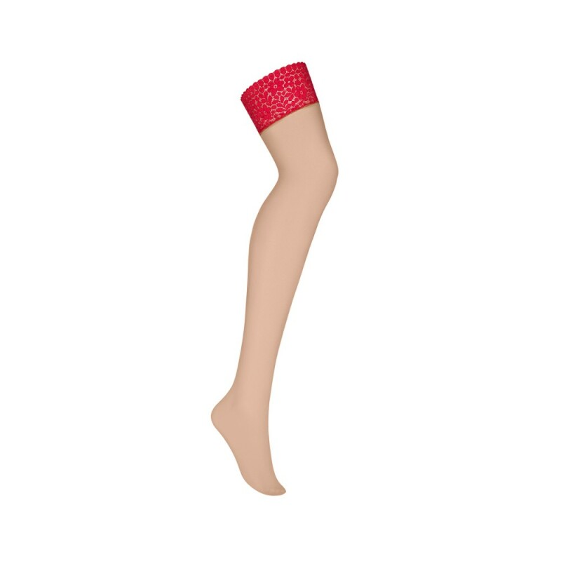 Панчохи Jolierose stockings red S/M - Изображение 4