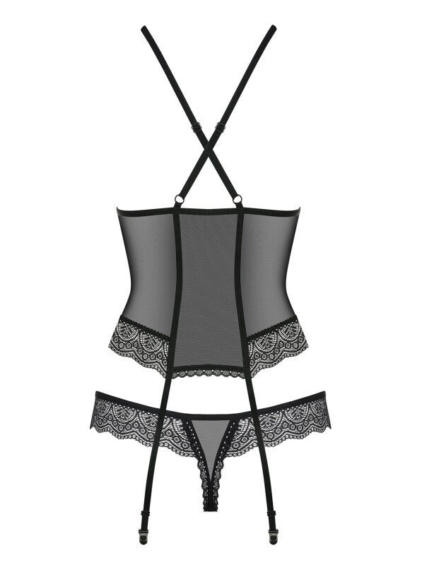 Еротичний корсет з прикрасою з підвіски corset &amp; thong XXL - Изображение 7