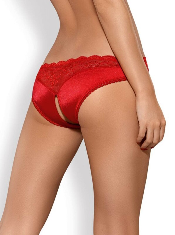 Трусики червоні C вирізом Lovica crotchless panties S/M - Зображення 3