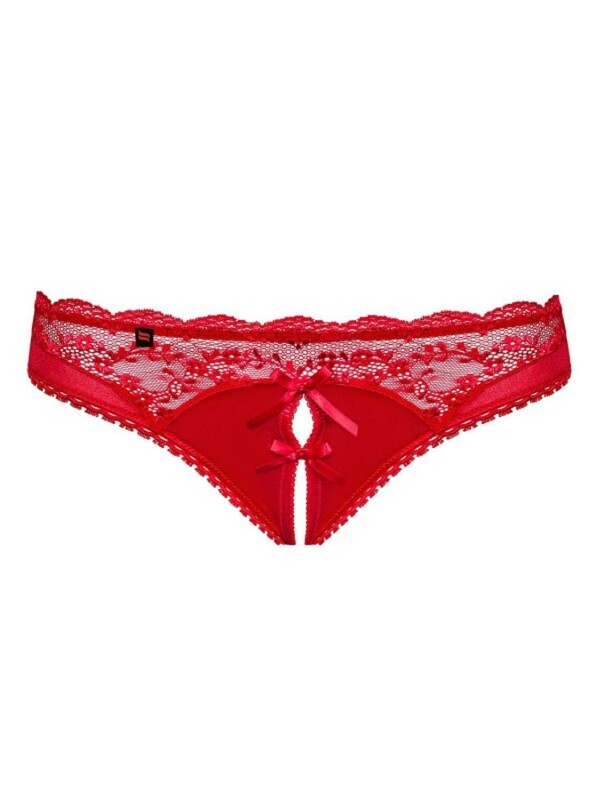Трусики червоні C вирізом Lovica crotchless panties S/M - Зображення 5