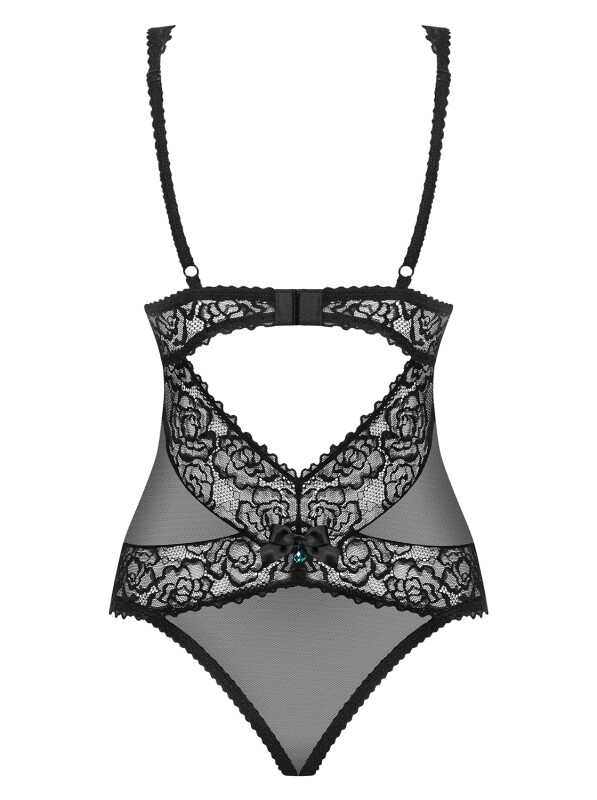 Сексуальное боди из кружева и украшения из бантика L/XL - Зображення 7
