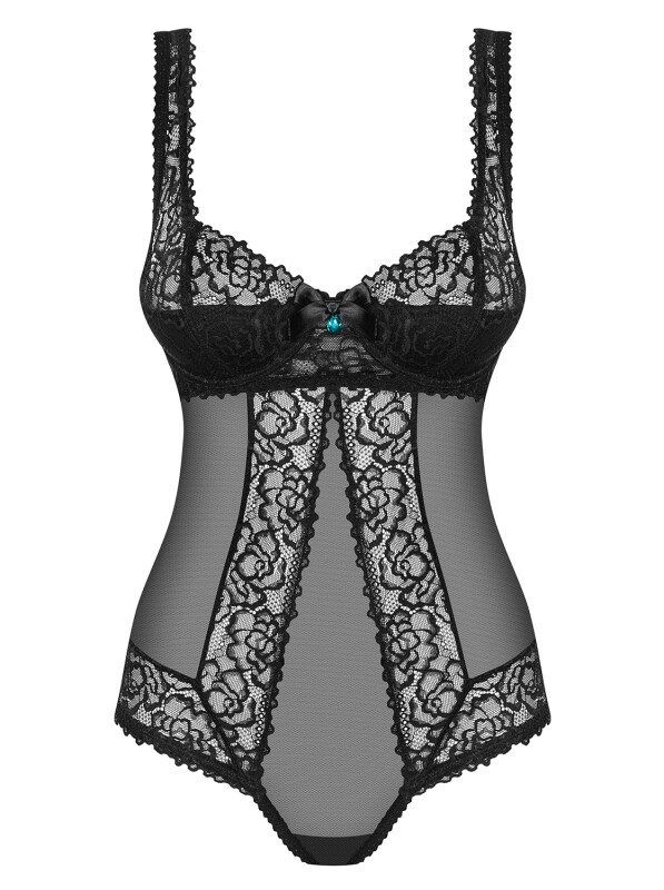 Сексуальное боди из кружева и украшения из бантика L/XL - Зображення 6