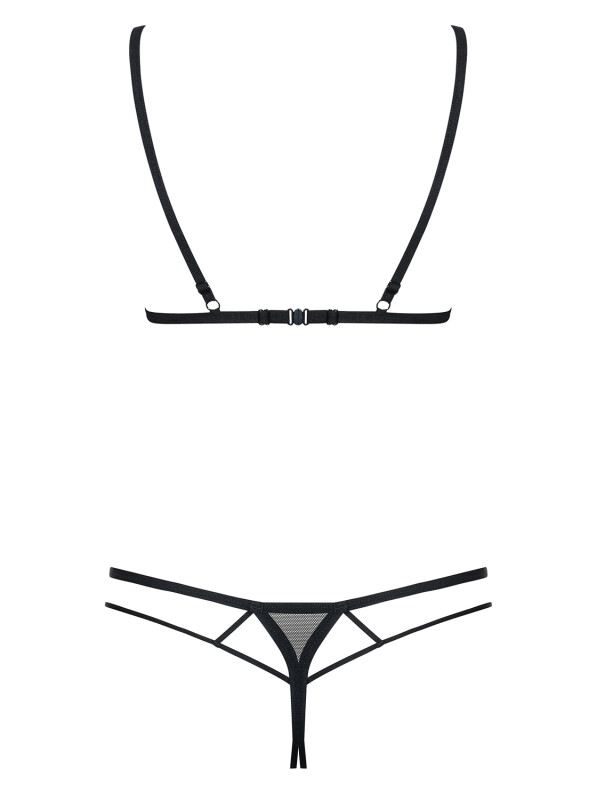 Еротичні боді з інтимним вирізом напіввідкрите crotchless Teddy S / M - Изображение 9