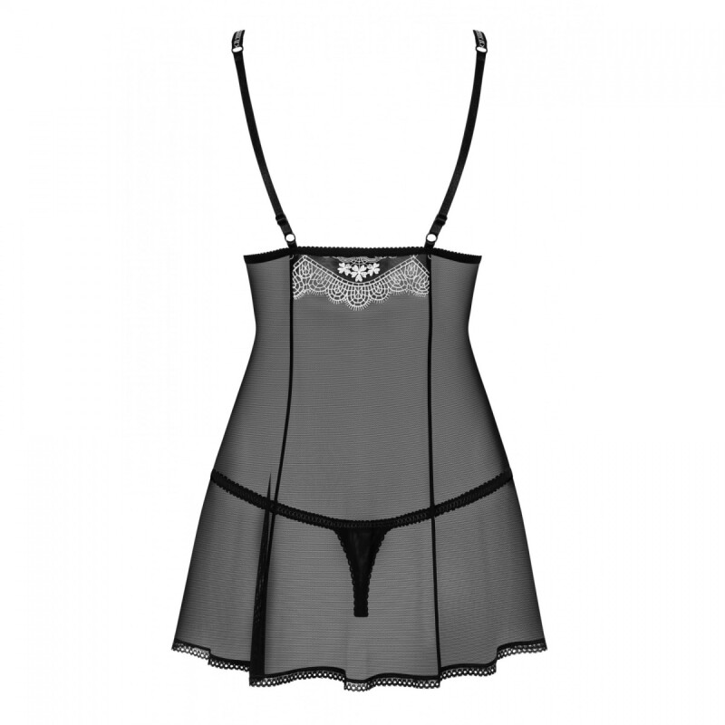 Елегантна чорна прозора сорочка Babydoll L / XL - Изображение 7