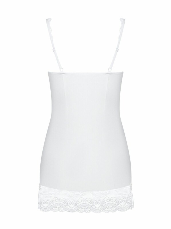 Сорочка біла, еротична з мереживом S / M - Зображення 9