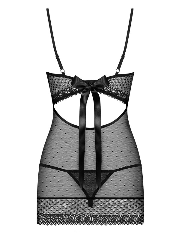 Сексуальна чорна сорочка з візерунком L / XL - Зображення 8