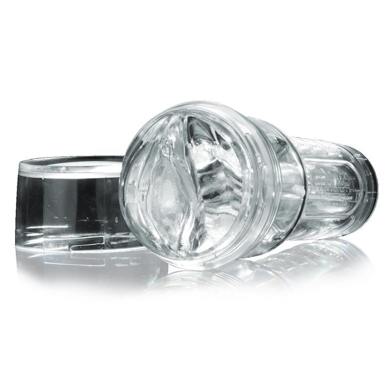 Мастурбатор вагіна в колбі Fleshlight Ice Lady, кібершкіра, прозорий, 24.5 х 10 см