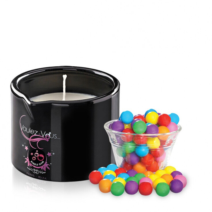 Масажна Свічка їстівна BUBBLEGUM, 180 грам - Изображение 1