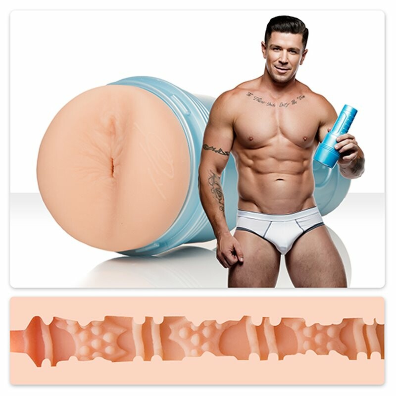 Мастурбатор-попка, тілесного кольору, з кібершкіри, Fleshjack boys TRENTON DUCATI BUTT TITANIUM