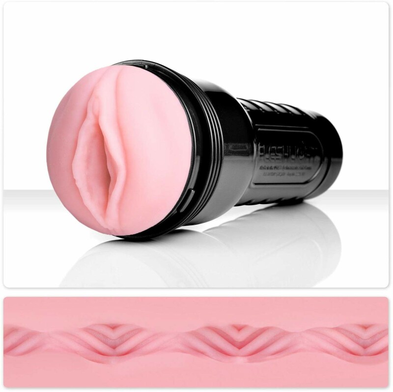 Мастурбатор вагіна в колбі Fleshlight кібершкіра, рожевий, 25 х 6.5 см - Изображение 1