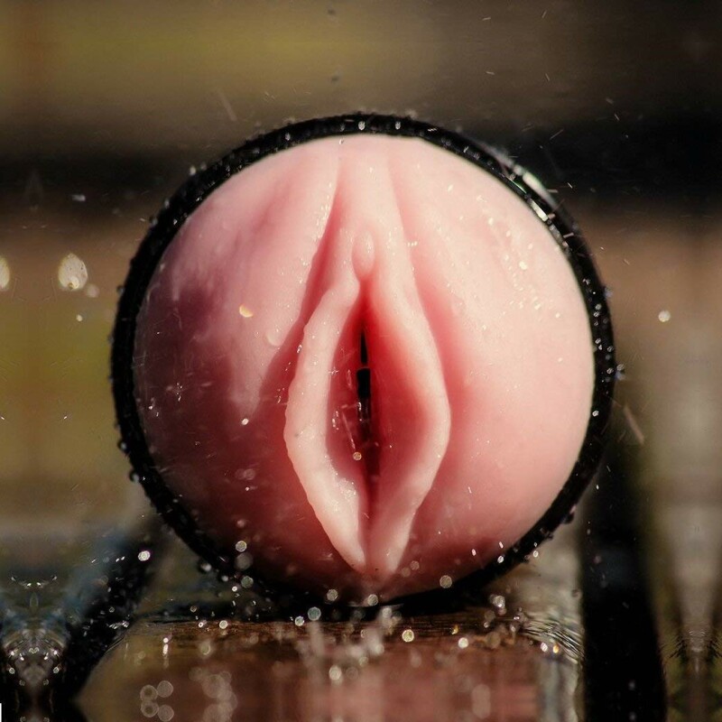 Мастурбатор вагіна в колбі Fleshlight кібершкіра, рожевий, 25 х 6.5 см - Изображение 7