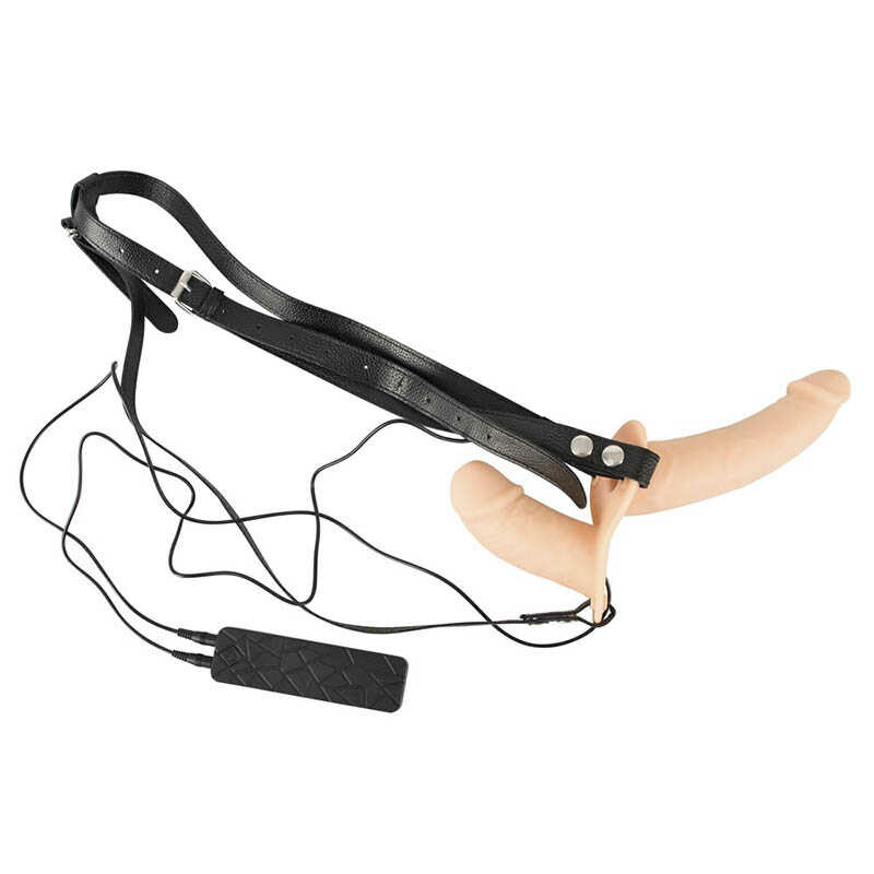 Двойной страпон с вибрацией Vibration Strap-On Duo - Зображення 1